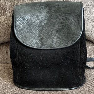 COACH Vintage 9016 Berkeley Series Convertible Backpack Black Leather Suede USA